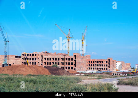 Bau einer neuen Wohnanlage Stockfoto