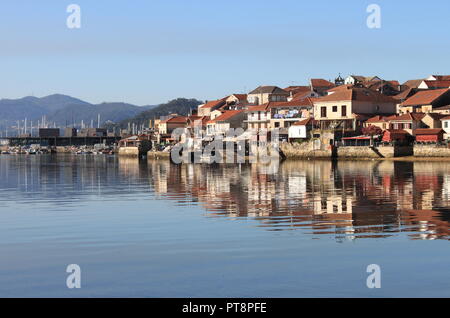 Fischerdorf Combarro in Pontevedra. Galizien, Spanien Stockfoto