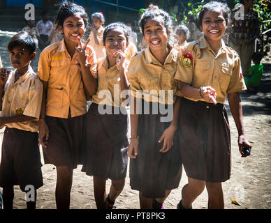 Schule in Waipoekang, Flores, Indonesien Stockfoto