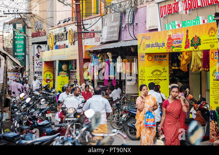 Udaipur, Rajasthan, Indien, 31. Januar 2018: Öffentliche City Market Stockfoto