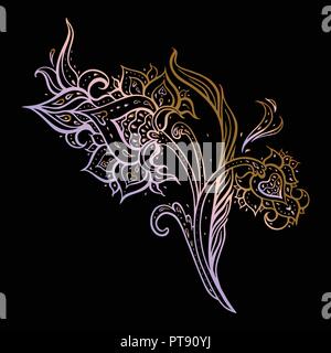 Paisley. Hand gezeichnet Boho Ornament. Vector Illustration Stock Vektor
