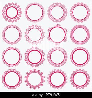 Elegante Spitzenborte Frames Laser geschnitten Stock Vektor