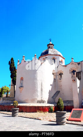 Befestigte Kapelle San Miguel De Allende, Heiligtum von Jesus Nazareno de Atotonilco, Atotonilco, Mexiko. Weltkulturerbe der UNESCO Stockfoto