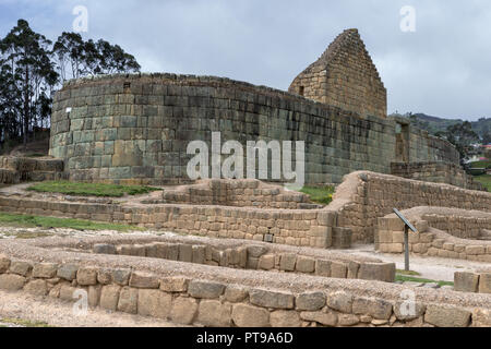 Acllahuasis oder 'Haus der gewählten "ingapirca Inca 'Wand' archäologische Stätte Canar region Ecuador Stockfoto