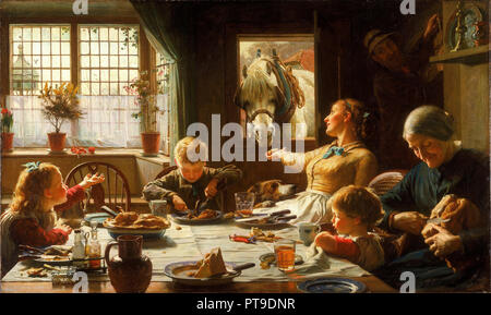 Ein Teil der Familie. Datum/Zeitraum: 1880. Malerei. Öl auf Leinwand. Höhe: 1.026 mm (40.39 in); Breite: 1.702 mm (67 in). Autor: Frederick George Cotman. Stockfoto