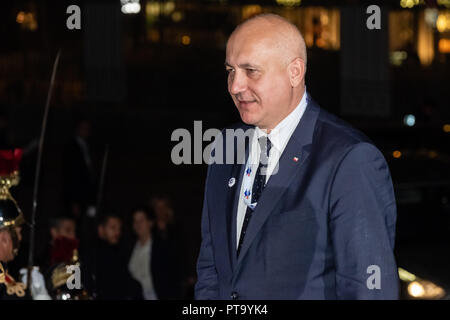 Lyon, Frankreich. 8. Okt 2018. Joachim Brudzinski Innenminister von Polen, an der Rhone Präfektur G6 Treffen in Lyon, Frankreich Quelle: FRANCK CHAPOLARD/Alamy leben Nachrichten Stockfoto