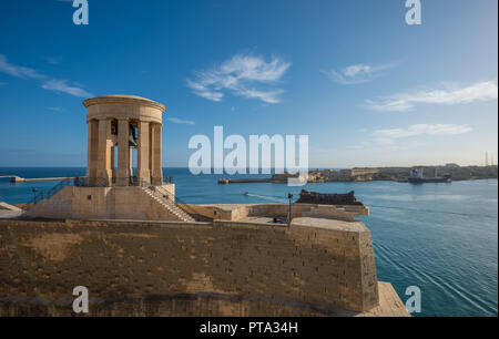 Belagerung Bell War Memorial, Valletta, Malta Stockfoto