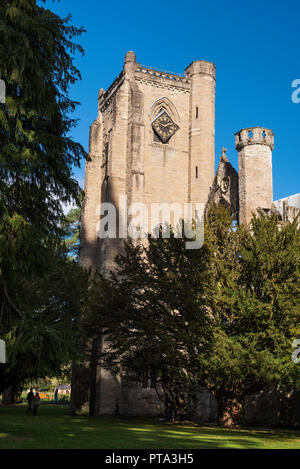 Der Glockenturm der Kathedrale, Dunkeld Dunkeld, Perthshire, Schottland. Stockfoto