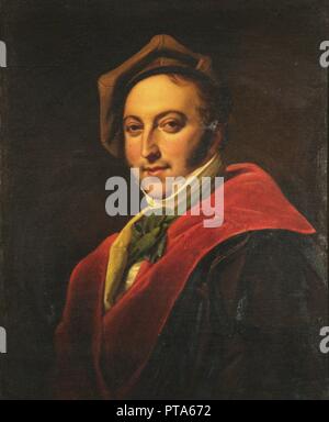 Portrait des Komponisten Gioacchino Antonio Rossini (1792-1868). Schöpfer: Anonym. Stockfoto