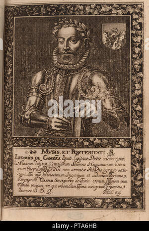 Porträt des Dichters Luís Vaz de Camões (etwa 1524-1580), 1624. Schöpfer: Faria, Manuel Severim de (1583-1655). Stockfoto