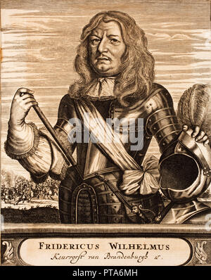 Porträt von Friedrich Wilhelm (1620-1688), Kurfürst von Brandenburg und Herzog von Preußen, 1675. Schöpfer: Anonym. Stockfoto