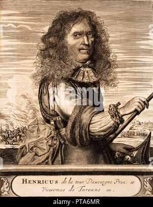 Marschall Henri de La Tour d'Auvergne, Vicomte de Turenne (1611-1675), 1675. Schöpfer: Anonym. Stockfoto