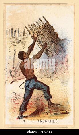 In den Schützengräben, Pub. 1864 (Farbe Lithographie). Schöpfer: Winslow Homer (1836 - 1910). Stockfoto