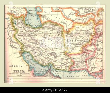 Iran, Persien, Karte, Atlas, Weltkarte, politisch, arabischen, Iran