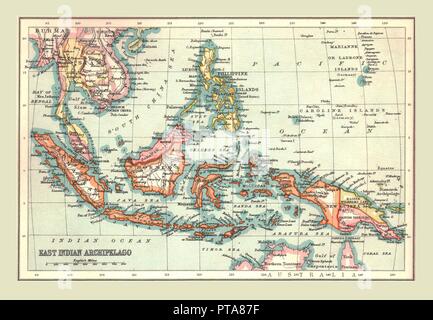 Karte der Ost-indischen Archipel, 1902. Schöpfer: Unbekannt. Stockfoto