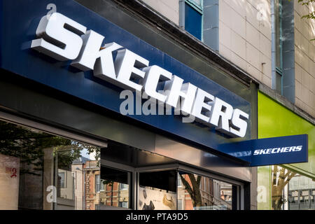 Skechers shop, Nottingham, England, Großbritannien Stockfoto