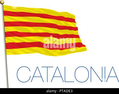 Amtliche regionale Flagge Katalonien, Spanien, Vektor, Abbildung Stock Vektor