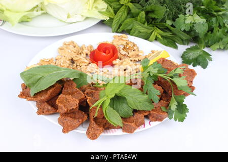 Food yemek adiyaman Fast Food taksim oses gazi komagen çiğköfte Stockfoto