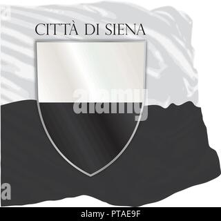 Stadt Siena, Toskana, Italien, Wappen, Vektor, Abbildung Stock Vektor
