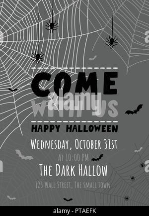 Happy Halloween poster Design für die Dekoration in der Partei Stock Vektor