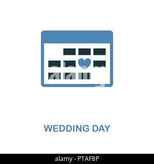 Hochzeit Symbol in zwei Farben Design. Einfaches element Abbildung. Hochzeitstag kreative Symbol aus Flitterwochen Sammlung. Für web design, Apps und Drucken Stockfoto