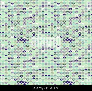 Kreis glänzend mermqid Pailletten nahtlose Muster. Fishscale emroidery. Vector Hintergrund. Stock Vektor