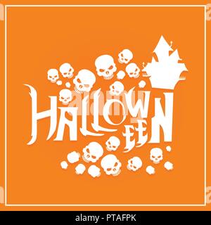 Happy Halloween poster Design für die Dekoration in der Partei Stock Vektor