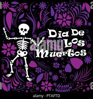 Mexiko Tag der Toten poster Design Vector Illustration Stock Vektor