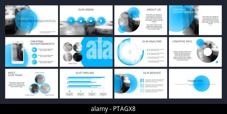 Business Präsentation Vorlagen von infografik Elemente. Stock Vektor