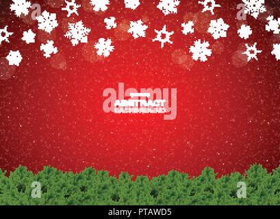 Bunte Lampen Dekoration auf gradient red christmas background, Vector EPS 10. Stock Vektor