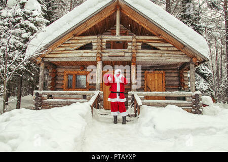 Das tägliche Leben von Santa Claus. Heimat von Santa Claus am Nordpol. Stockfoto