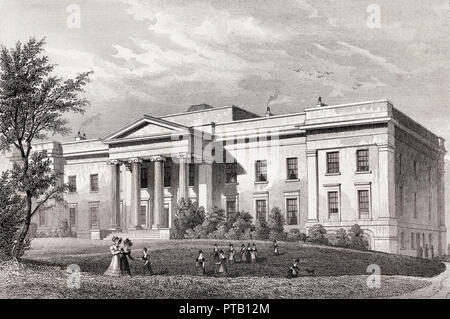 Neuen Händler Maiden Krankenhaus, Lauriston Lane, Edinburgh, Schottland, 19. Jahrhundert, von modernen Athen von Th. H. Hirte Stockfoto