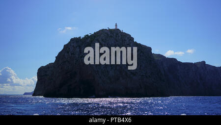 Cap de Formentor und die Formentor Leuchtturm, UNESCO-Weltkulturerbe, Mallorca, Balearen, Spanien Stockfoto