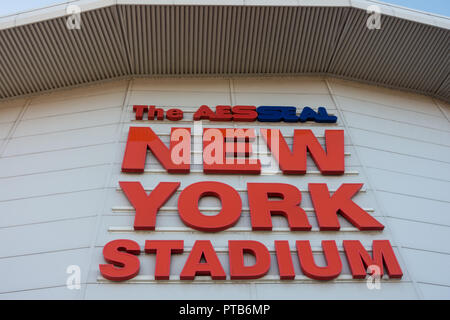 Die New York Stadion die Heimat von Rotherham United Football Club in Rotherham, South Yorkshire Stockfoto