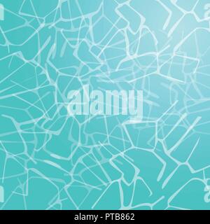 Vector Hintergrund Sommer und das Meer ruhig, Wasser und Reflexionen. Stock Vektor