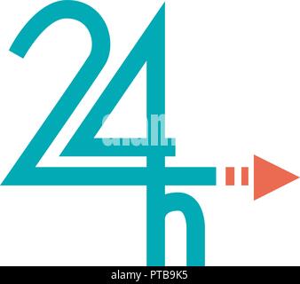 Vektor zeichen Versand in 24 Stunden Stock Vektor