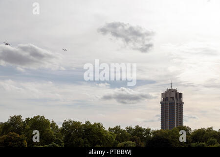 Hyde Park bei Sonnenuntergang Stockfoto