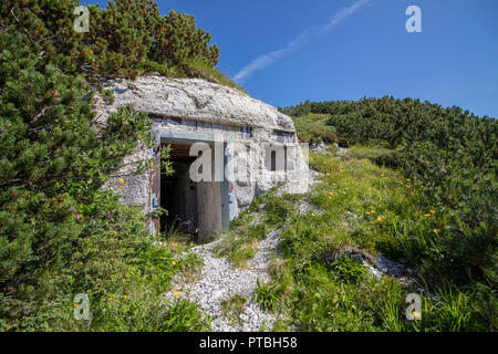 Eingang zur unterirdischen Bunker Stockfoto