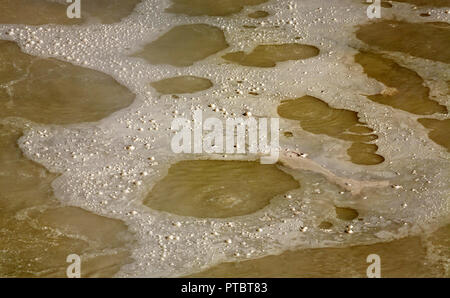 Bubble Patterns in thermischen Muddy Waters Stockfoto