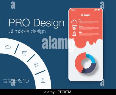 Vector Illustration von Bildschirmen und web Konzept Stock Vektor