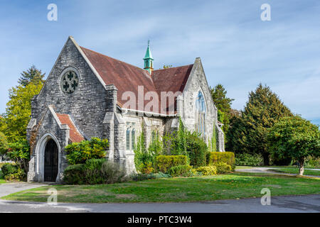 Die Kapelle am Hollybrook Friedhof in Southampton, Enland, Großbritannien Stockfoto
