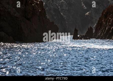 Corse, La Réserve de Scandola, patrimoine Mondial de Unesco, Parc naturel régional de Corse Stockfoto