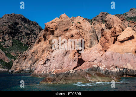 Corse, La Réserve de Scandola, patrimoine Mondial de Unesco, Parc naturel régional de Corse Stockfoto