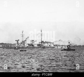 Kaiserlichen Marine grosser Kreuzer SMS BLÜCHER - Deutsche Marine Große/Schwere Kreuzer S.M.S. BLUECHER Stockfoto