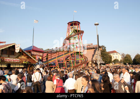 Rodelbahn auf dem Oktoberfest, Wiesn, 2018, Stockfoto