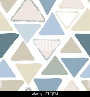 Vektor neutral farbige Dreieck nahtlose Muster Hintergrund. Ideal für Stoffe, Textilien, Scrapbooking, wallapers und Kunsthandwerk. Stock Vektor