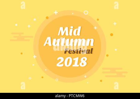 Chinesische mid Autumn Festival Banner Design Vector Illustration Stock Vektor