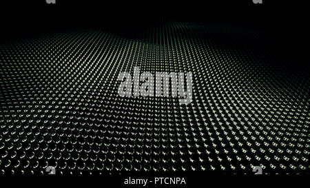 Moderne abstrakte hell grün Metall oberfläche Wave mit Sichtfeld Stockfoto