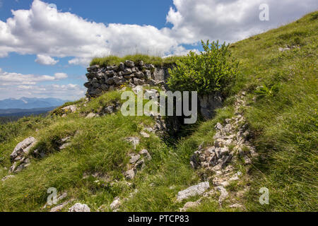 Eingang zum Bunker aus dem 1. Weltkrieg Stockfoto