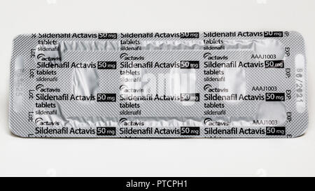 Sildenafil Actavis, Generic Viagra Tabletten Stockfoto